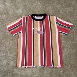 GUESS JEANS MENS STRIPPED T-SHIRT